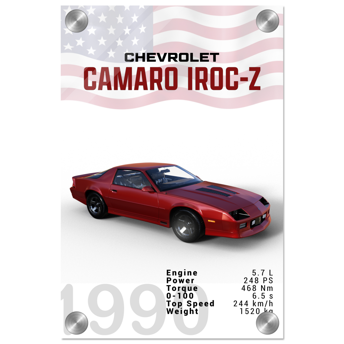 Chevorlet Camaro Iroc-Z 1990 (CHEVY12)