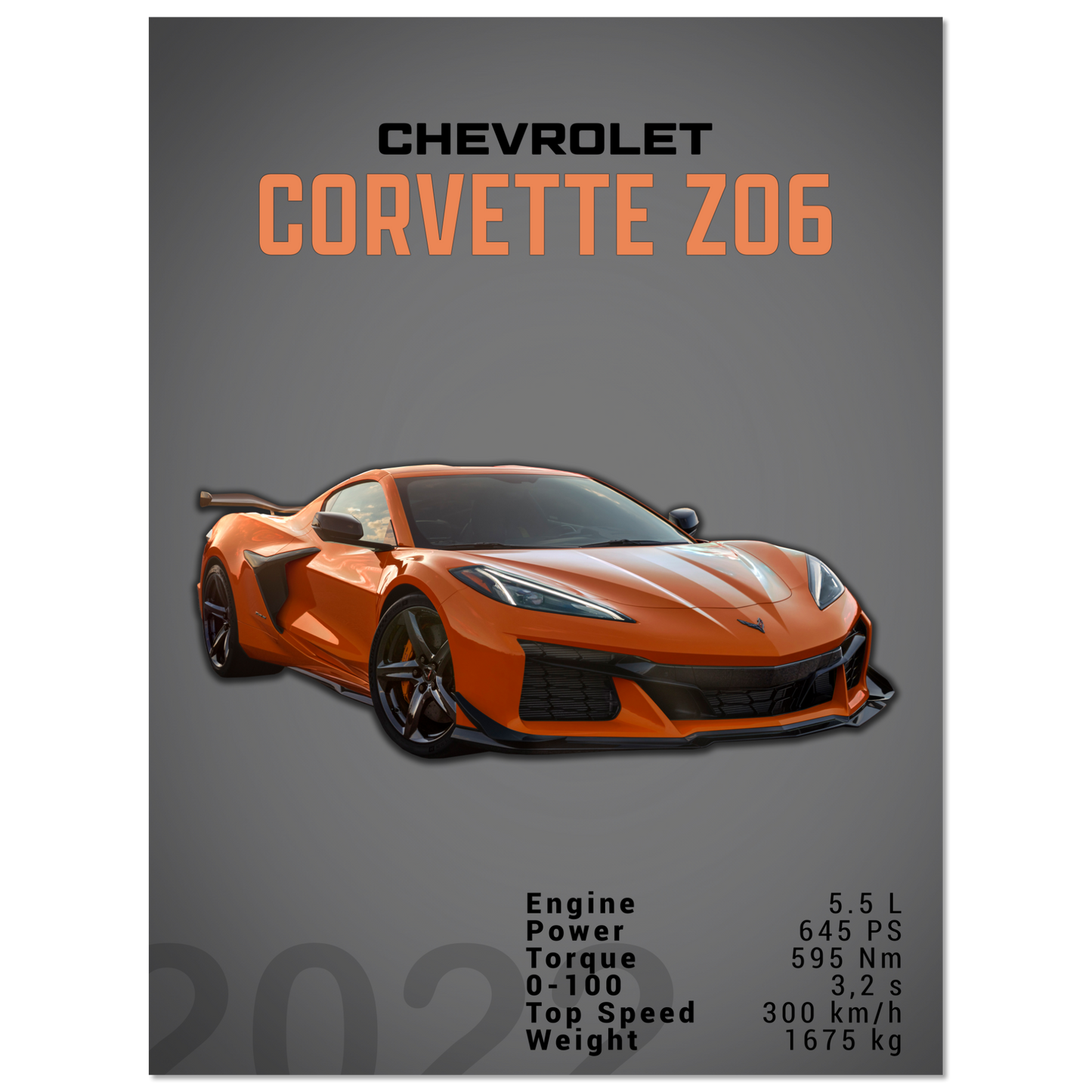 Chevrolet Corvette 2022 Z06 C8 (CHEVY01D)