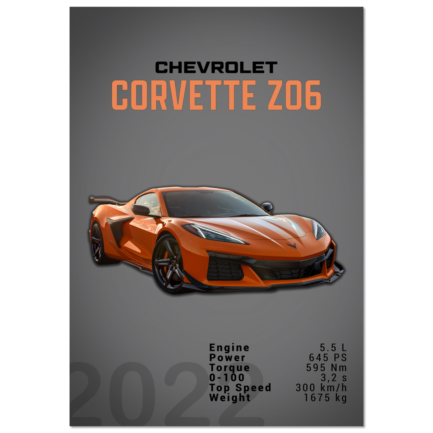 Chevrolet Corvette 2022 Z06 C8 (CHEVY01D)
