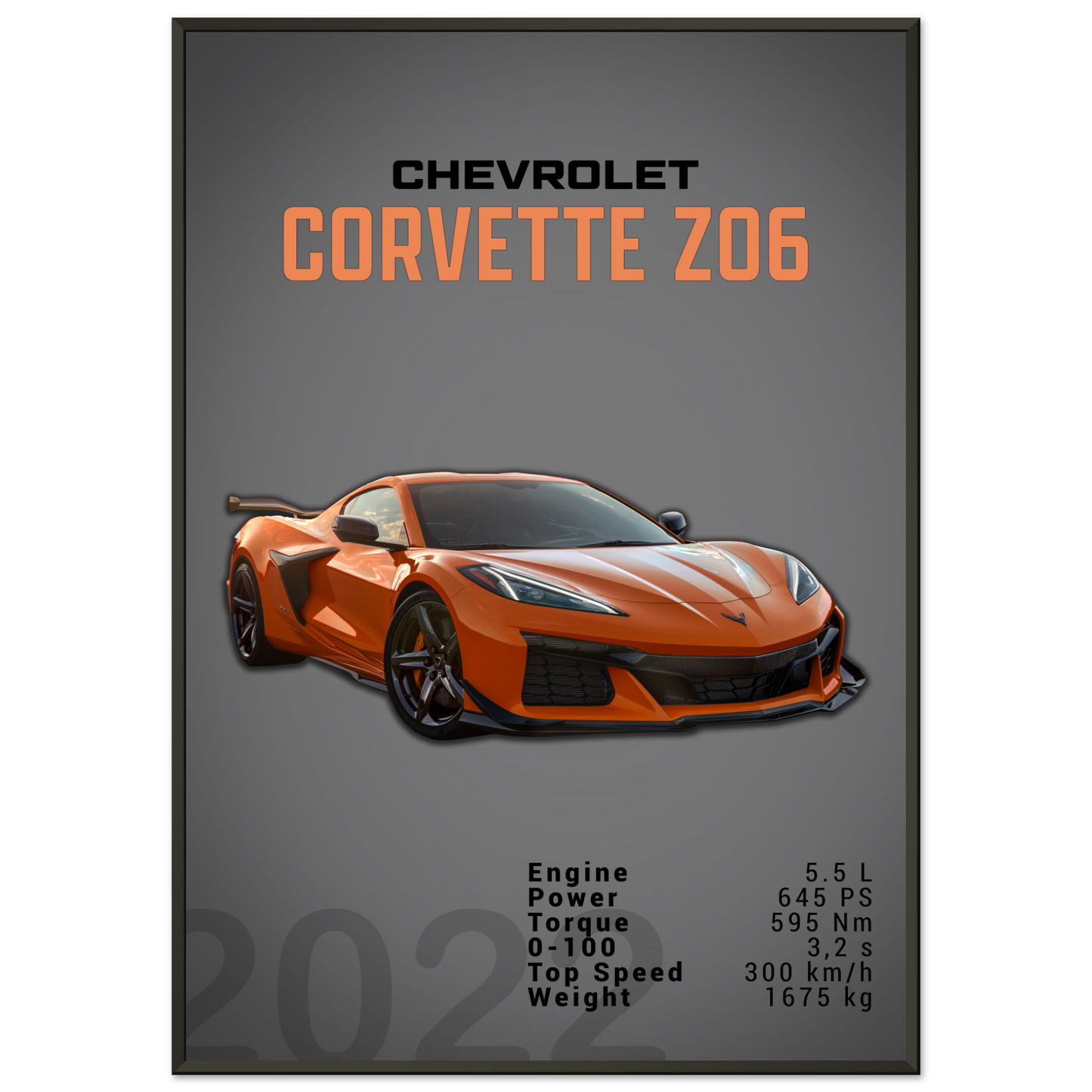 Chevrolet Corvette 2022 Z06 C8 (CHEVY01D)