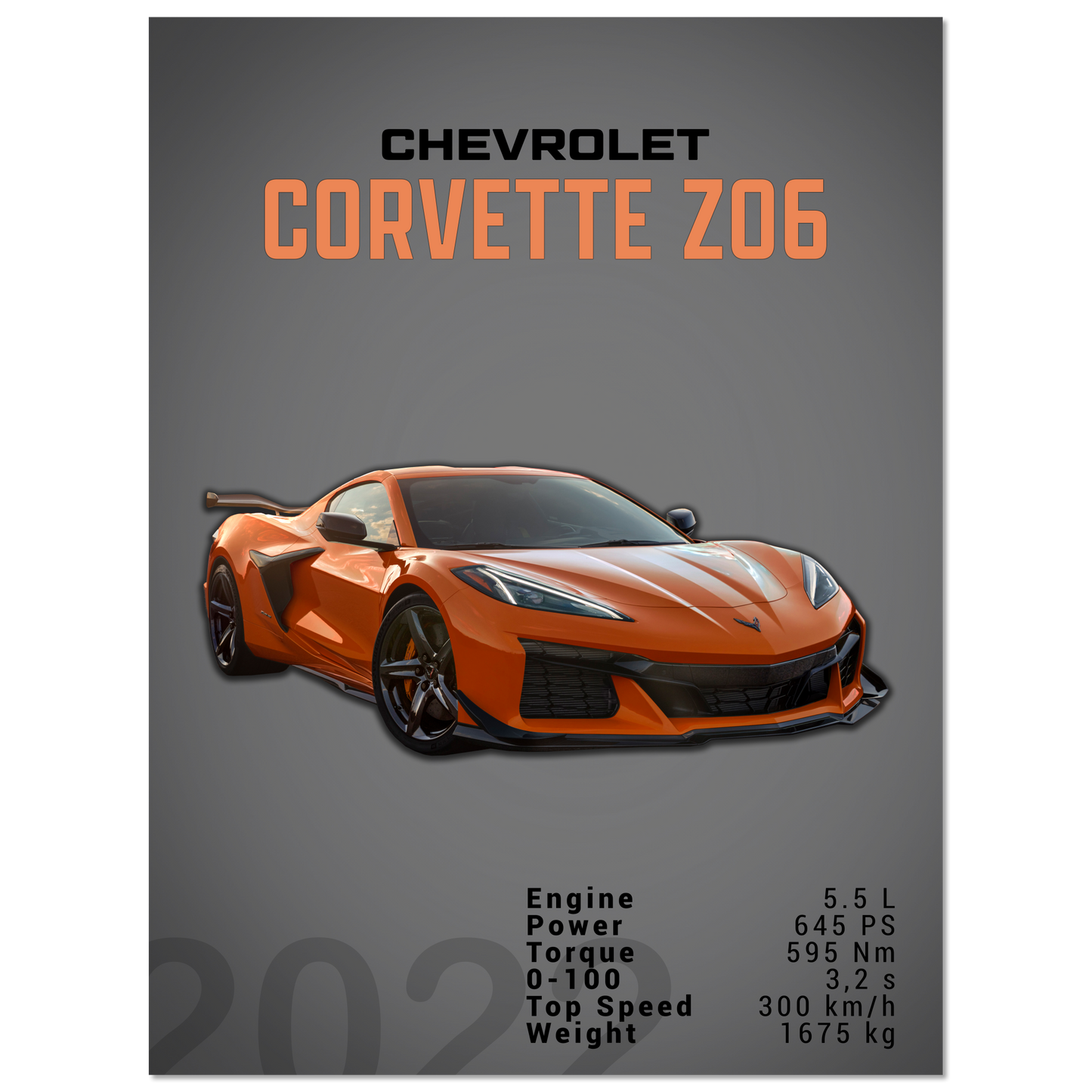 Chevrolet Corvette 2022 Z06 C8 (CHEVY01D)