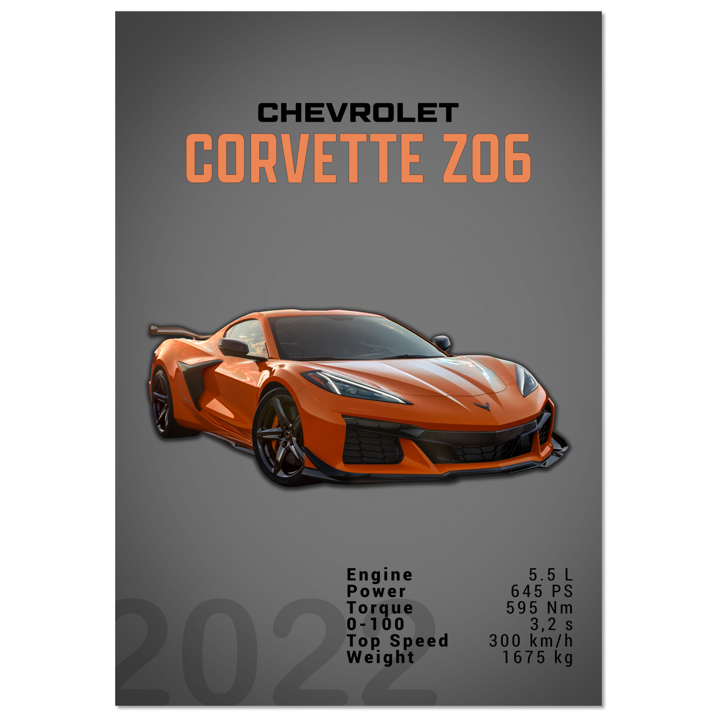 Chevrolet Corvette 2022 Z06 C8 (CHEVY01D)