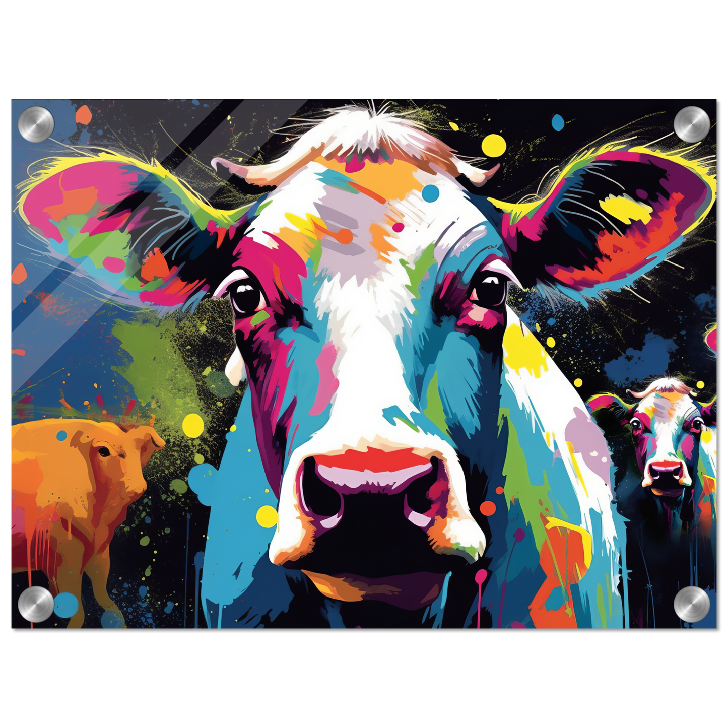 Kuh Kühe Pop-Art (COW09)