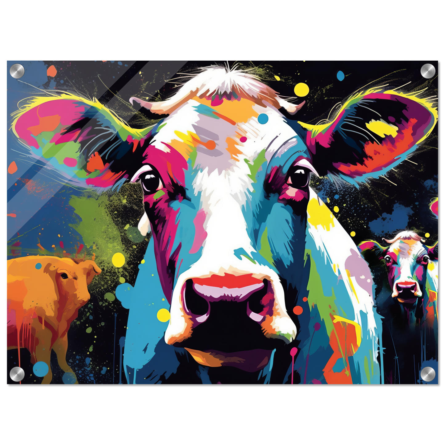Kuh Kühe Pop-Art (COW09)
