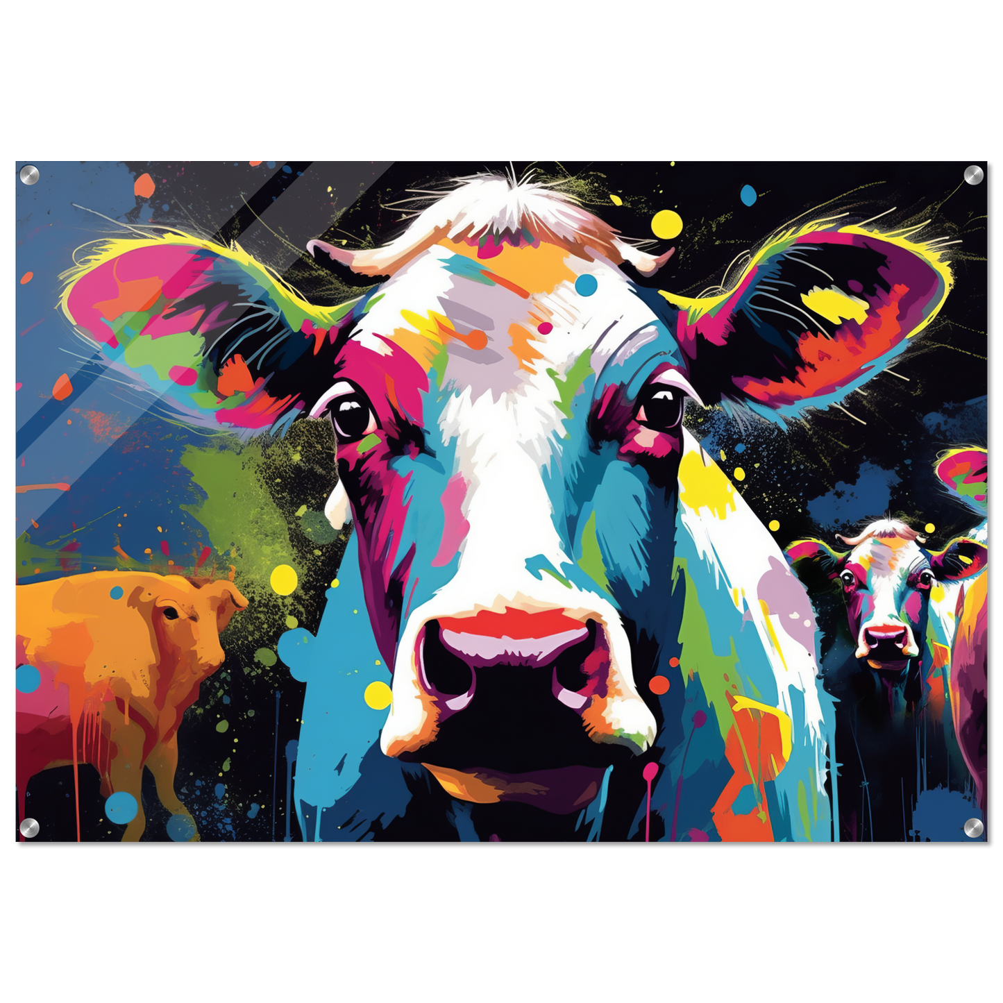 Kuh Kühe Pop-Art (COW09)