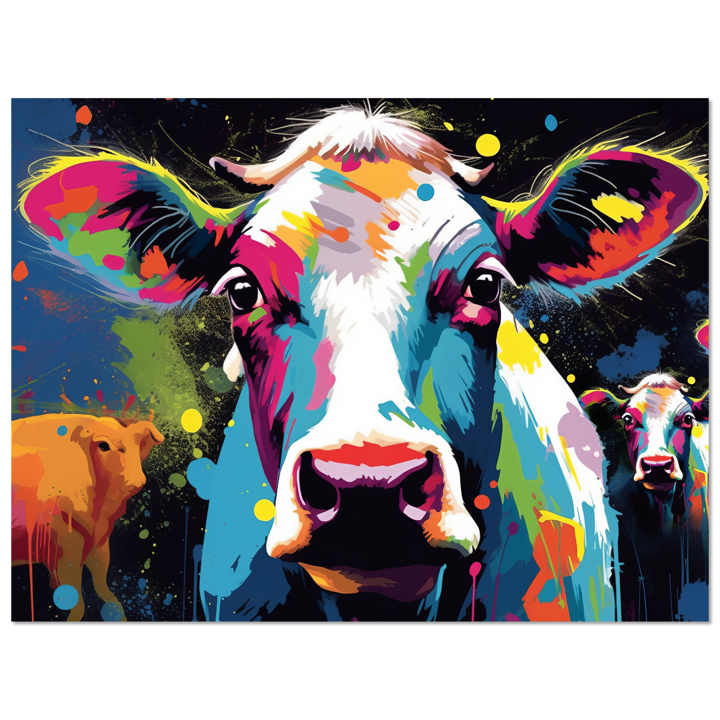 Kuh Kühe Pop-Art (COW09)
