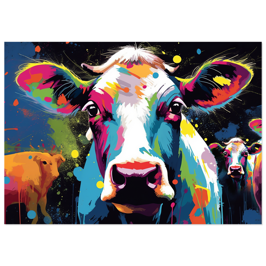 Kuh Kühe Pop-Art (COW09)