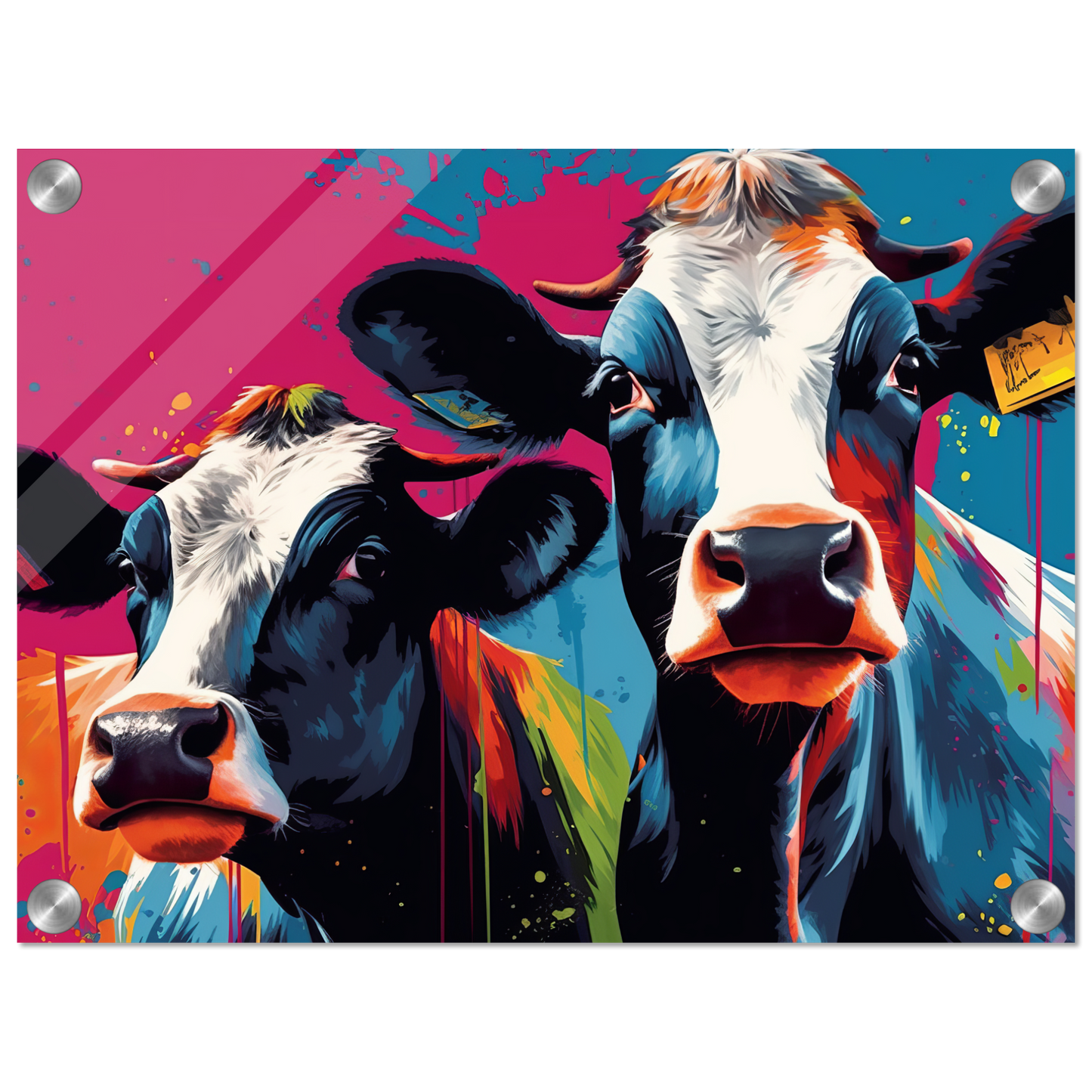 Kuh Kühe Pop-Art (COW10)