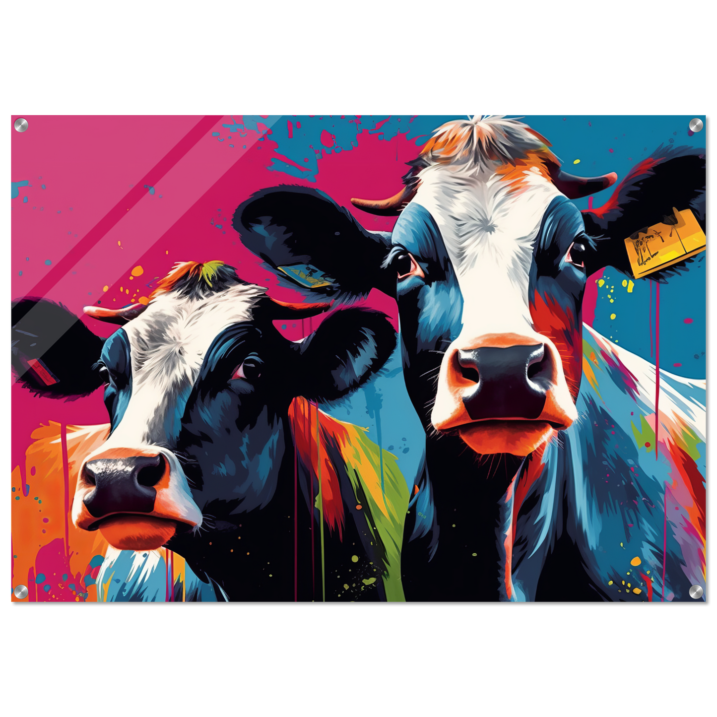 Kuh Kühe Pop-Art (COW10)