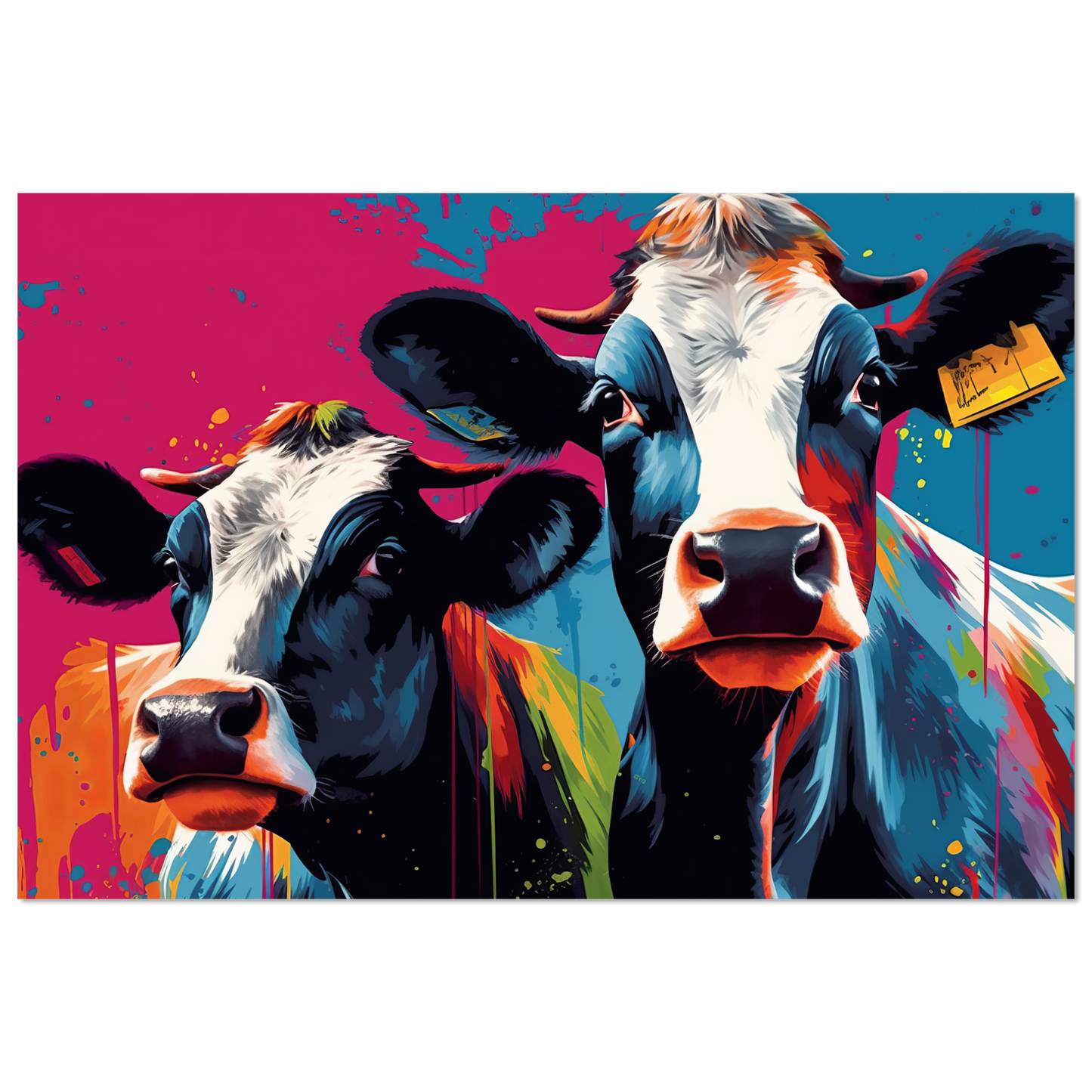 Kuh Kühe Pop-Art (COW10)