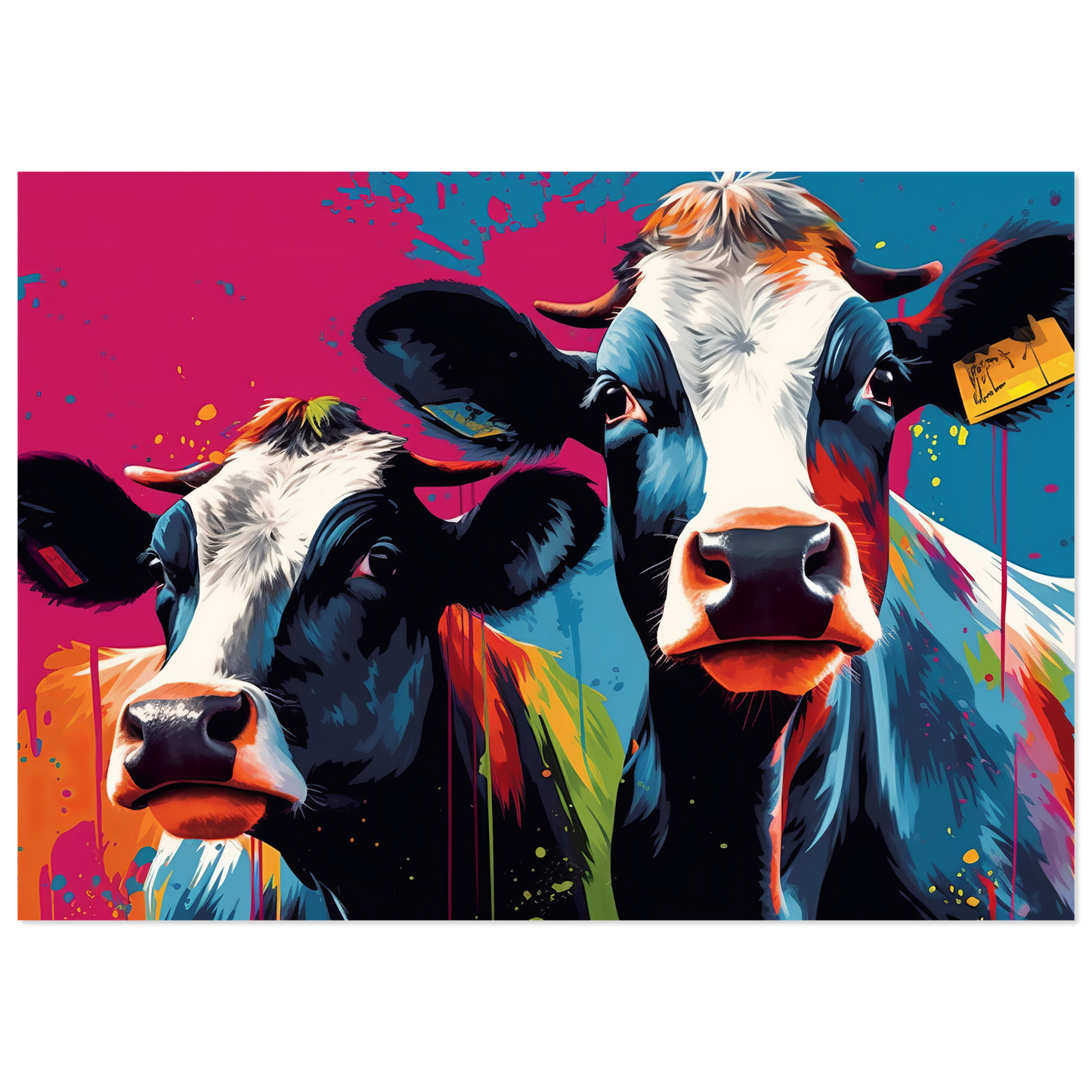 Kuh Kühe Pop-Art (COW10)