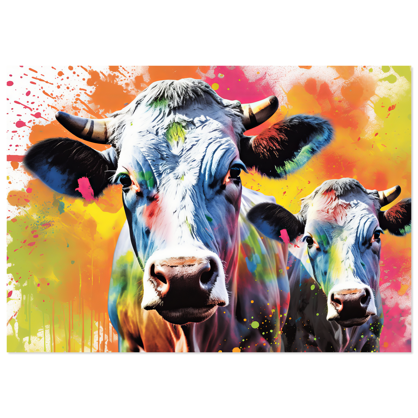 Kuh Kühe Pop-Art (COW24)