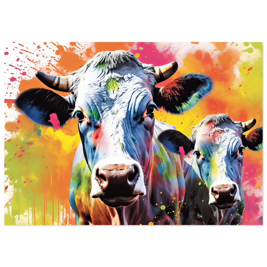 Kuh Kühe Pop-Art (COW24)