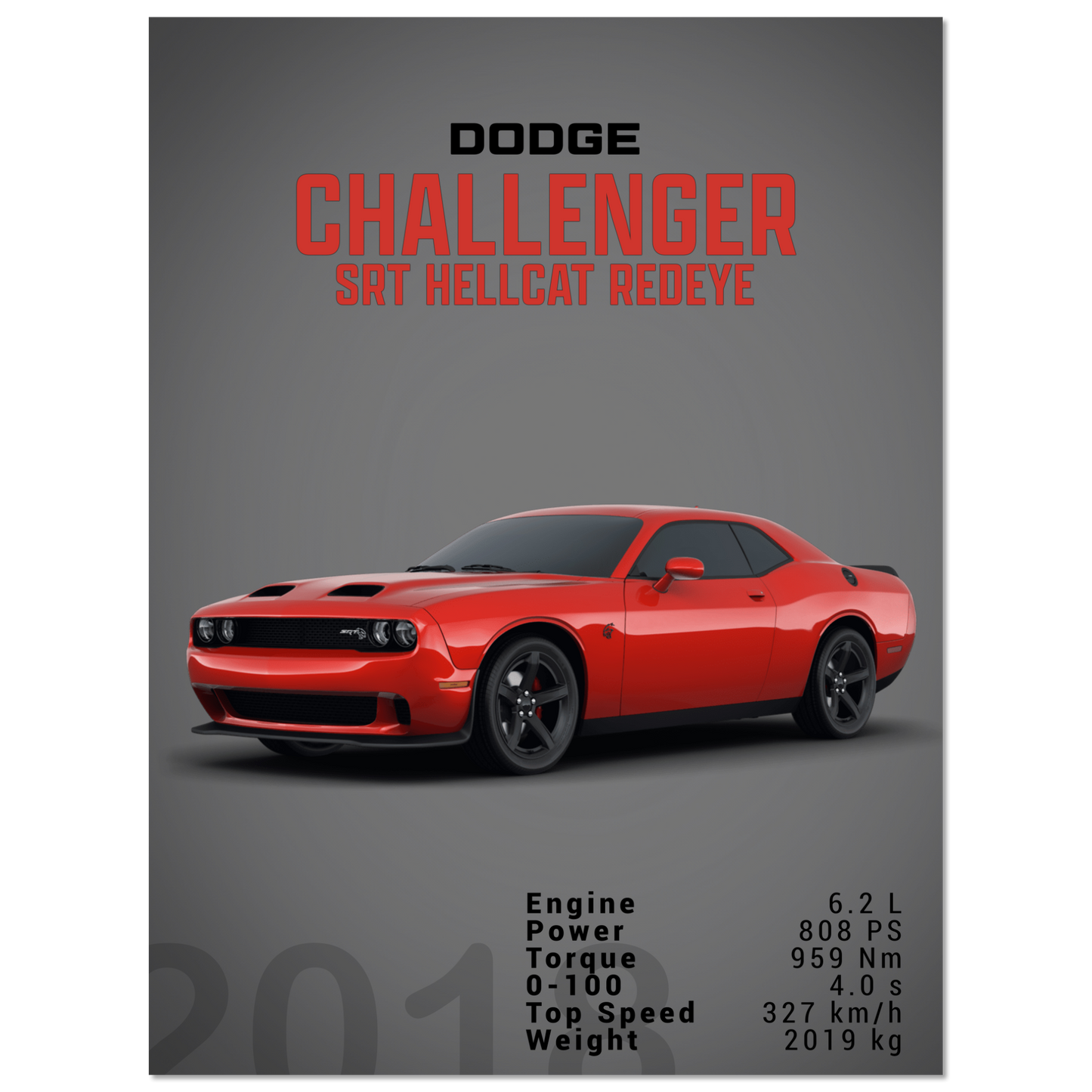 Dodge Challenger SRT Hellcat Redeye (DODGE04D)
