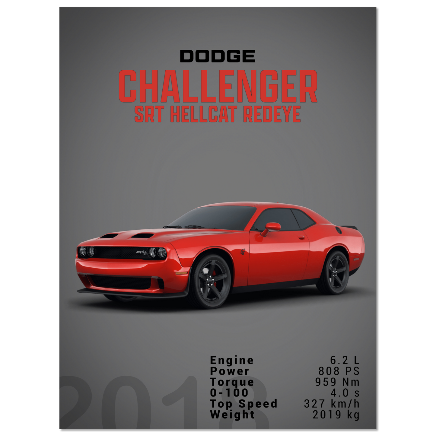 Dodge Challenger SRT Hellcat Redeye (DODGE04D)