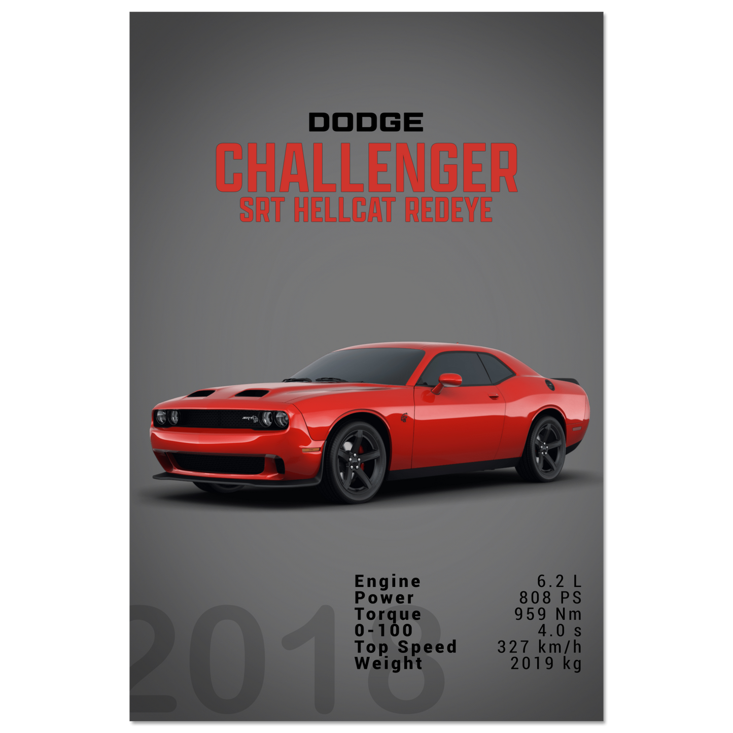 Dodge Challenger SRT Hellcat Redeye (DODGE04D)