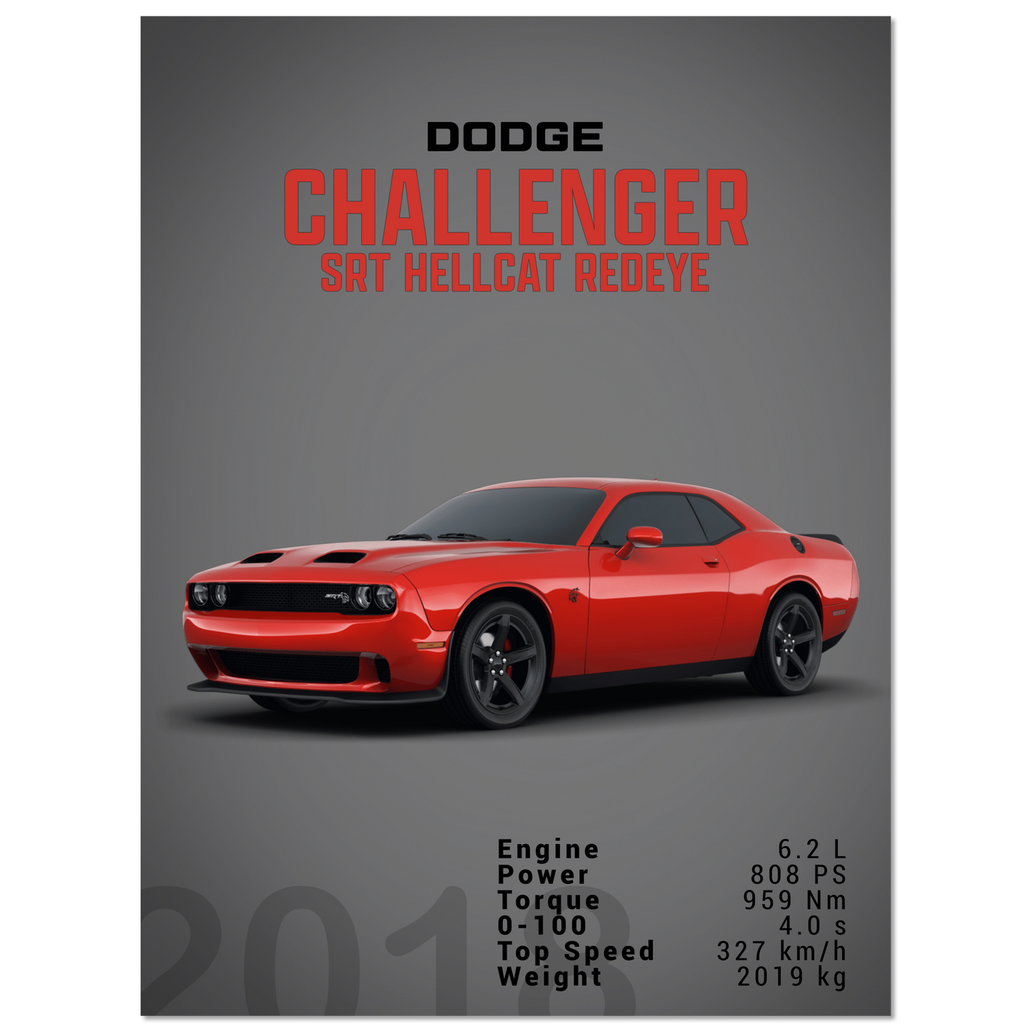 Dodge Challenger SRT Hellcat Redeye (DODGE04D)