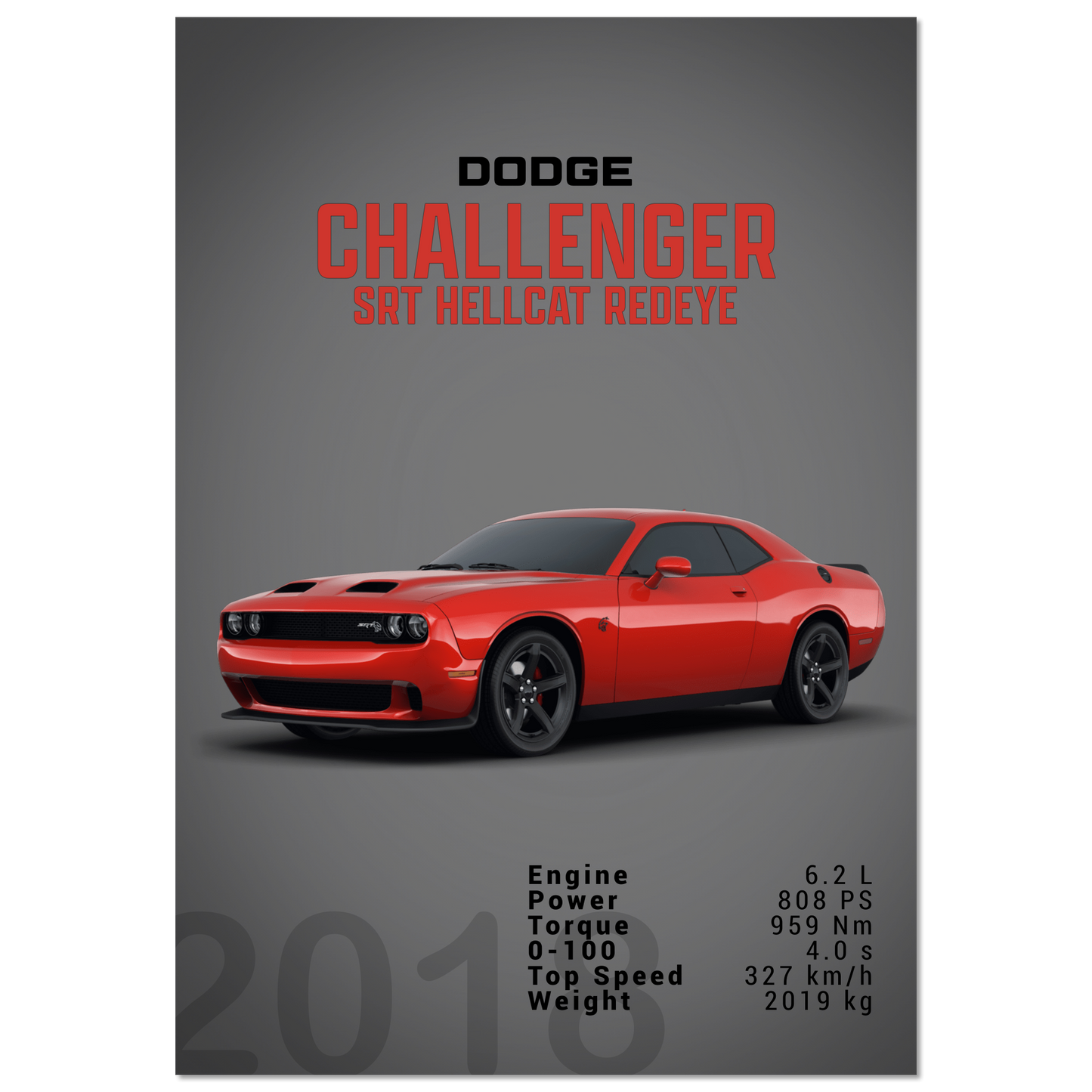 Dodge Challenger SRT Hellcat Redeye (DODGE04D)