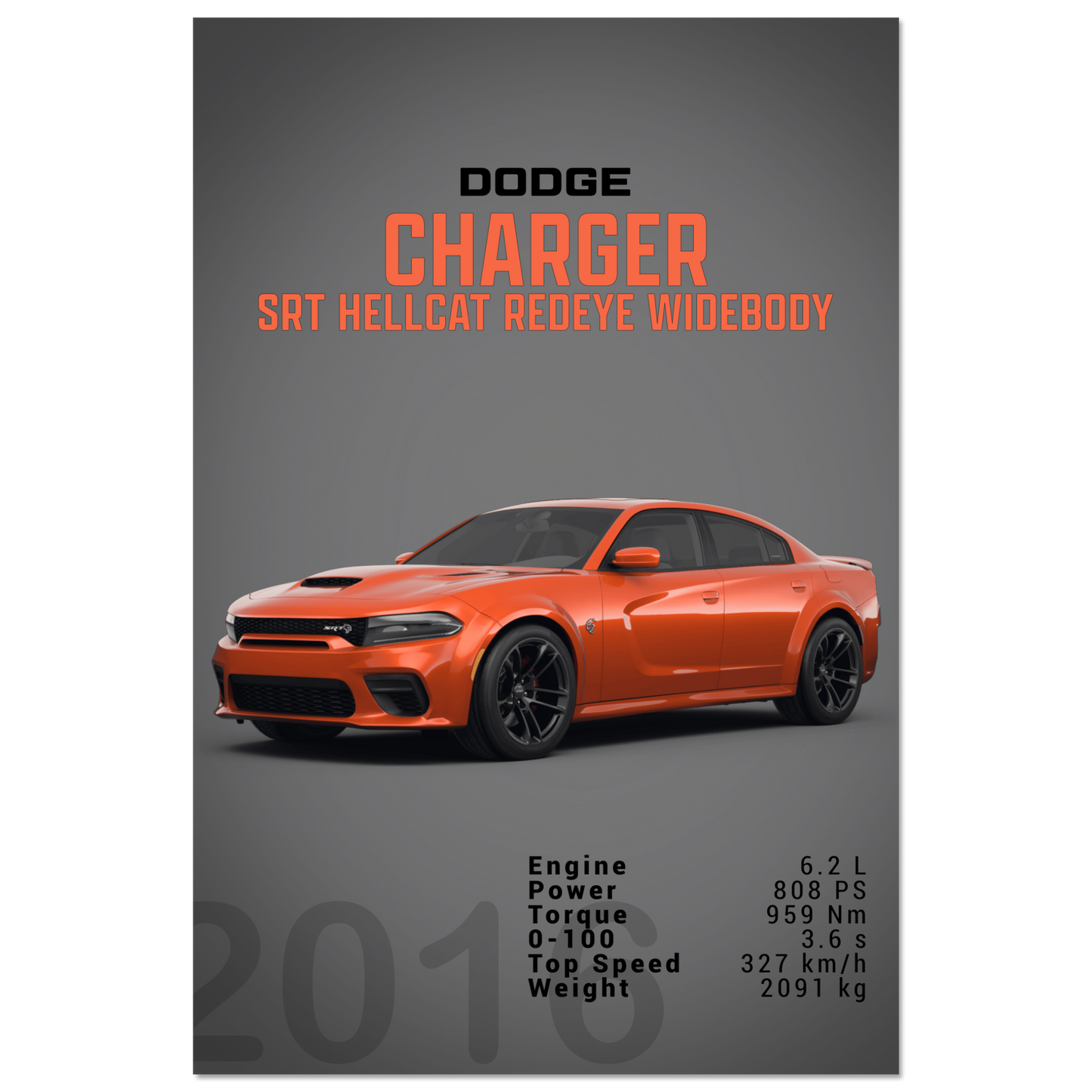 Dodge Charger SRT Hellcat Redeye Widebody (DODGE05D)