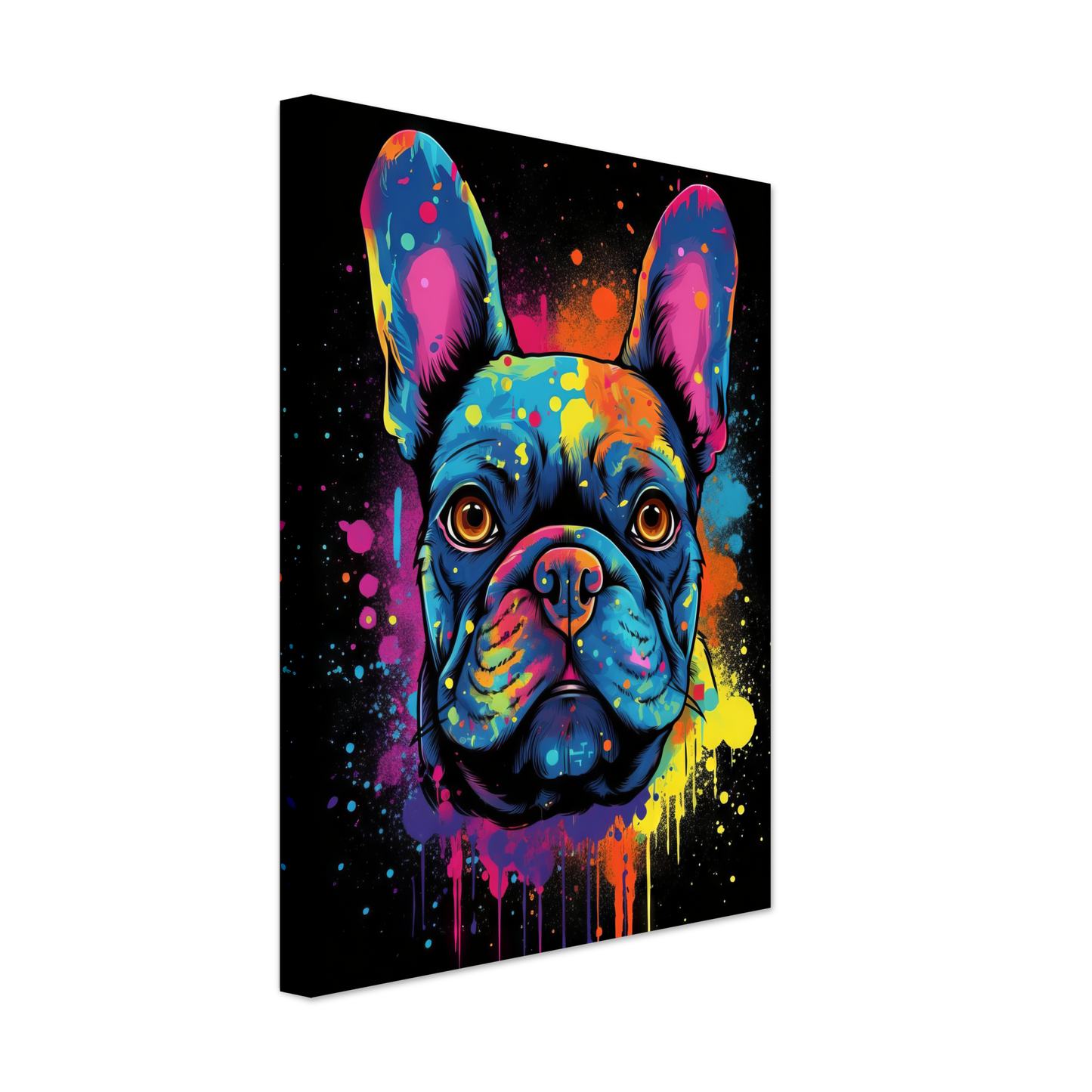 Hund Französische Bulldogge Pop-Art (DOG09)