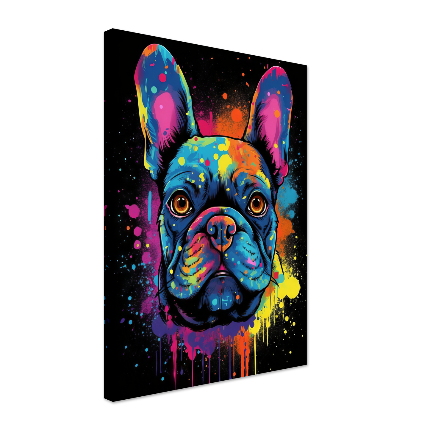 Hund Französische Bulldogge Pop-Art (DOG09)
