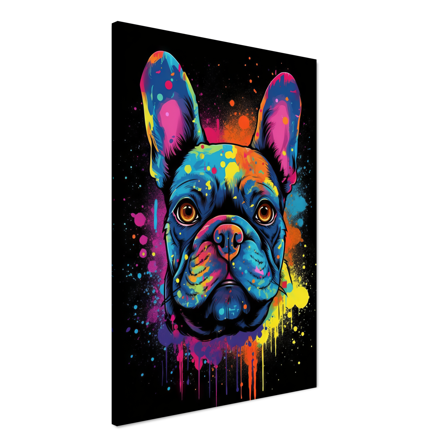 Hund Französische Bulldogge Pop-Art (DOG09)