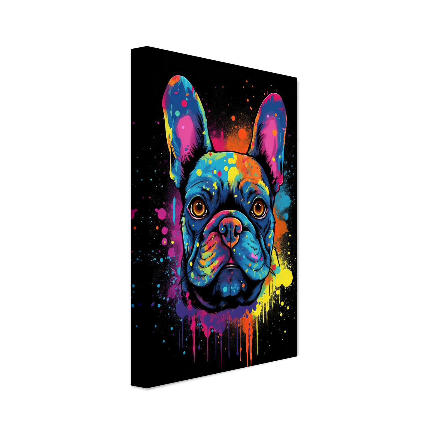 Hund Französische Bulldogge Pop-Art (DOG09)