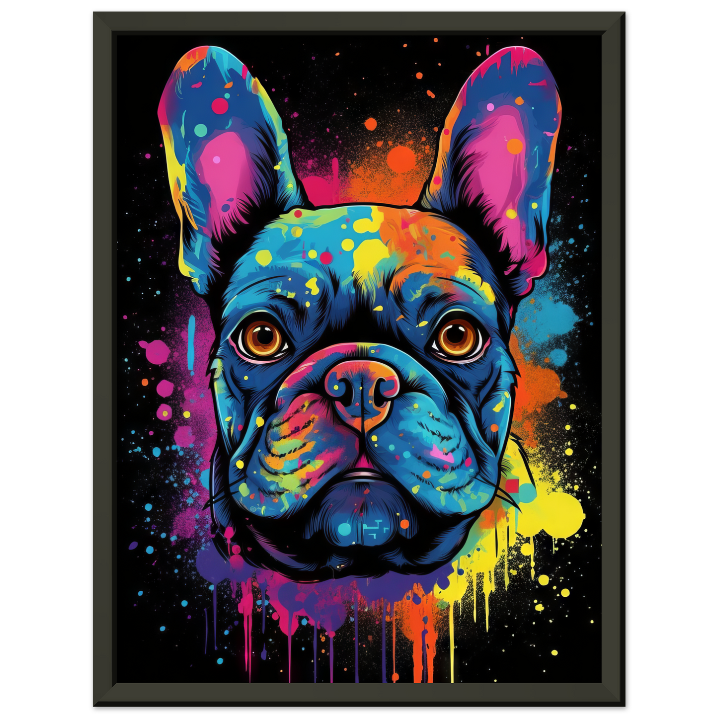 Hund Französische Bulldogge Pop-Art (DOG09)