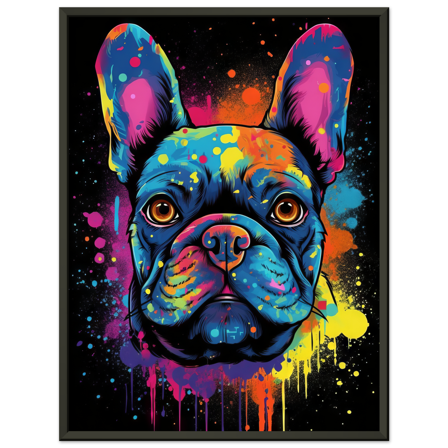 Hund Französische Bulldogge Pop-Art (DOG09)