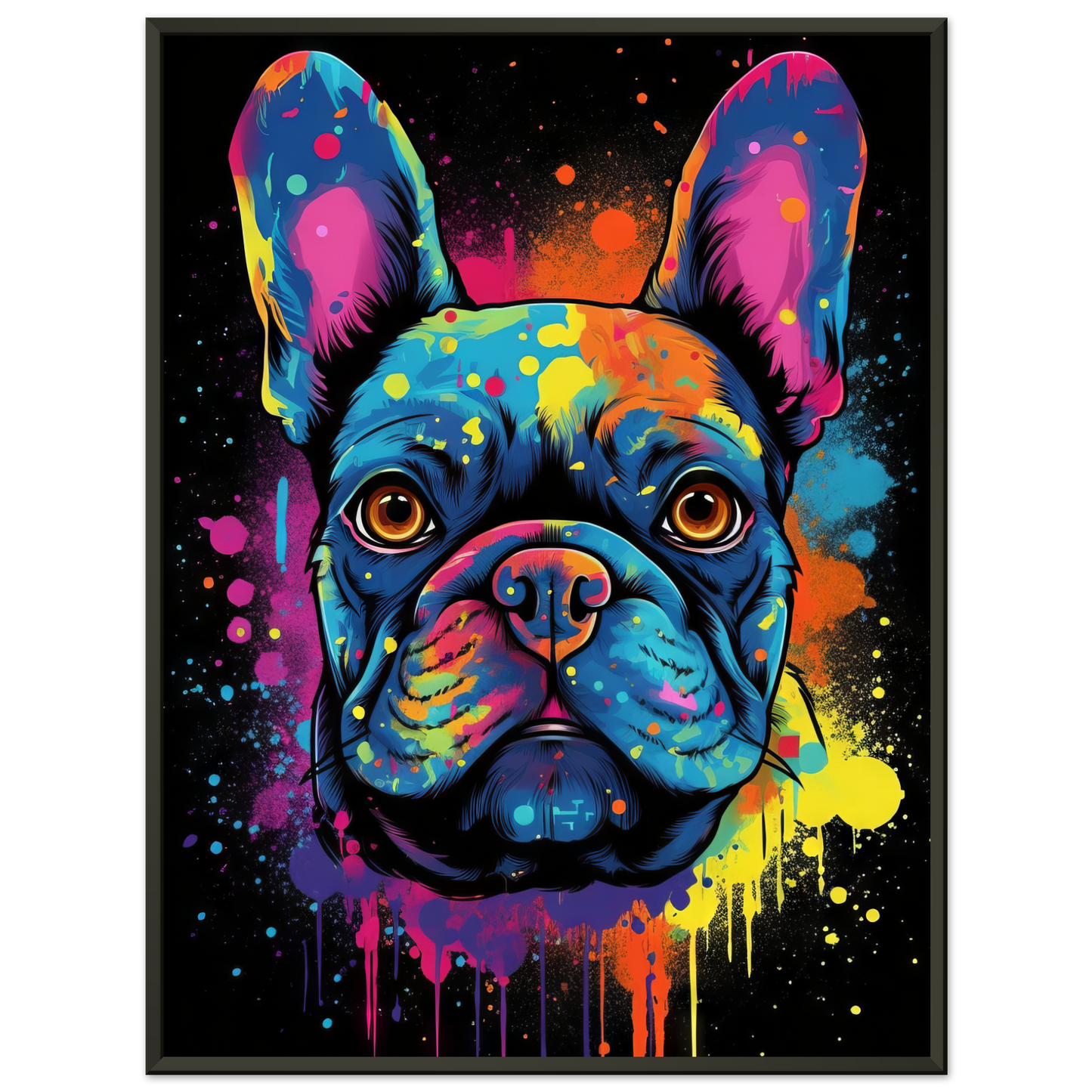 Hund Französische Bulldogge Pop-Art (DOG09)