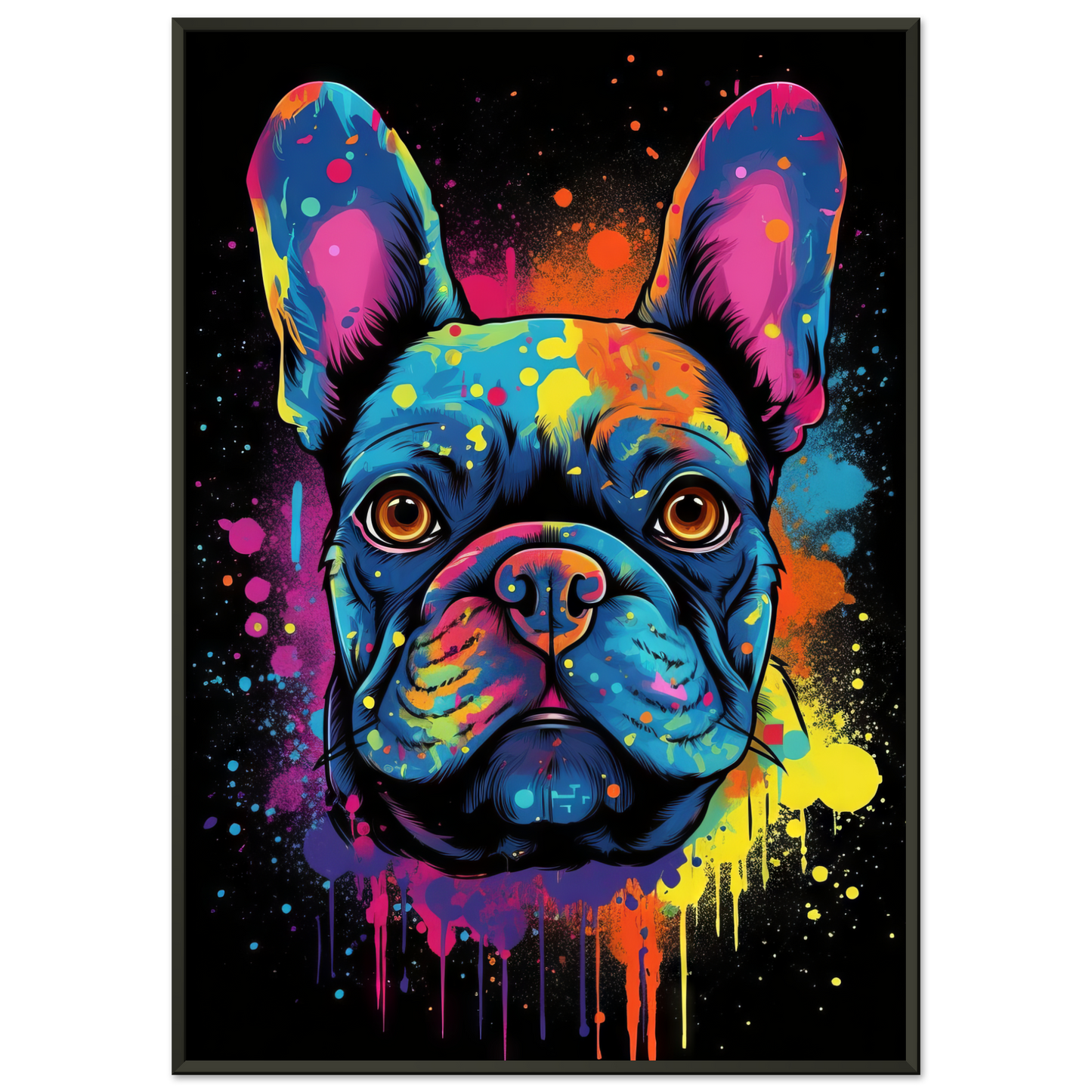 Hund Französische Bulldogge Pop-Art (DOG09)