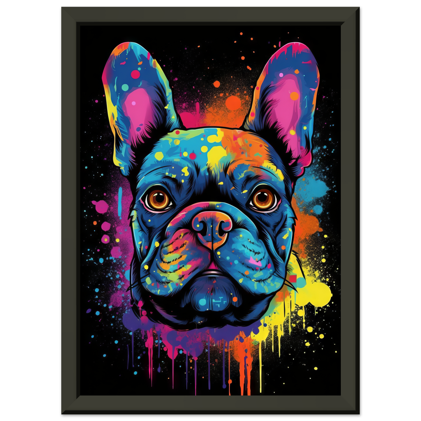 Hund Französische Bulldogge Pop-Art (DOG09)