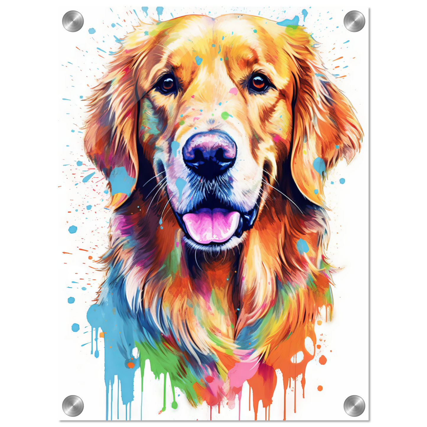 Dog Golden Retriever Pop Art (DOG96)