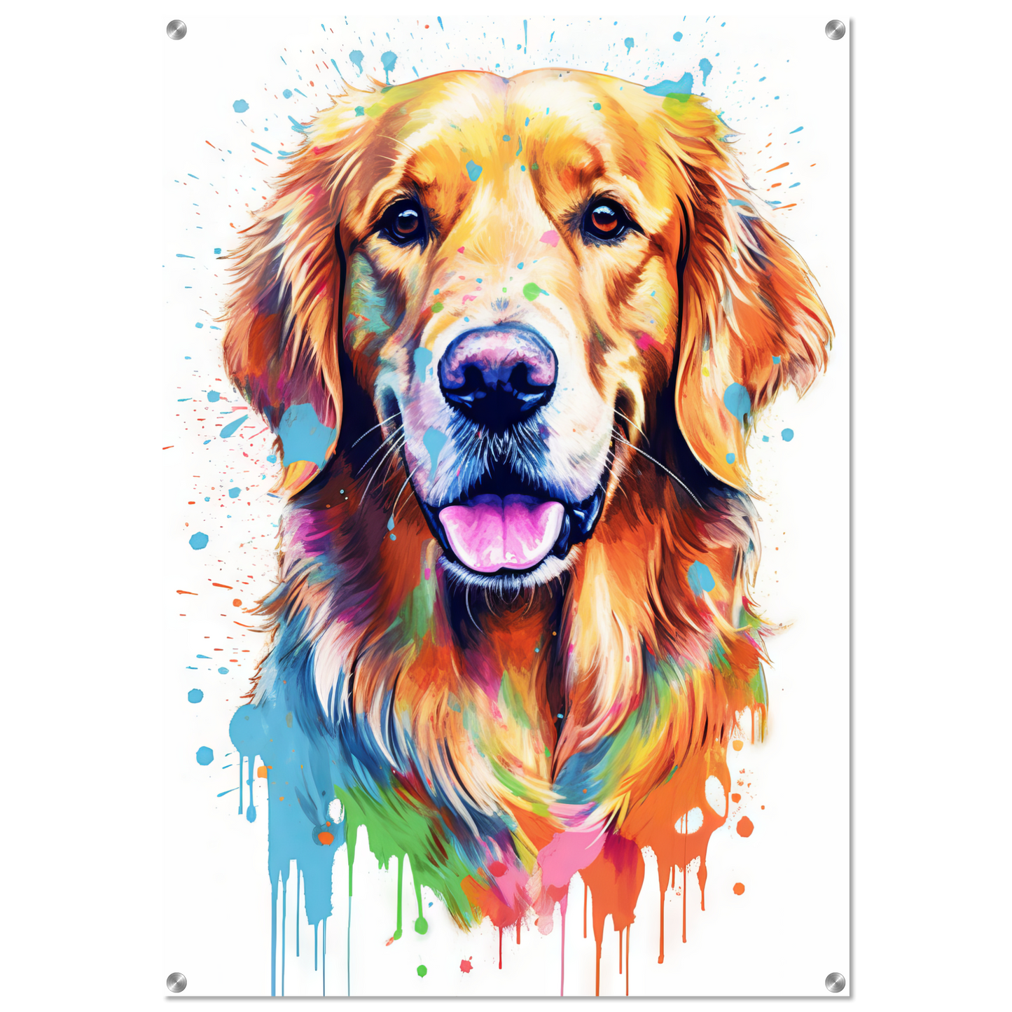 Dog Golden Retriever Pop Art (DOG96)