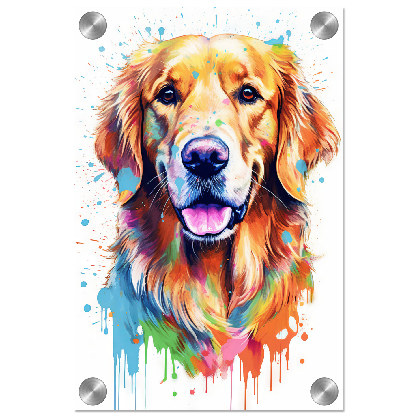 Dog Golden Retriever Pop Art (DOG96)