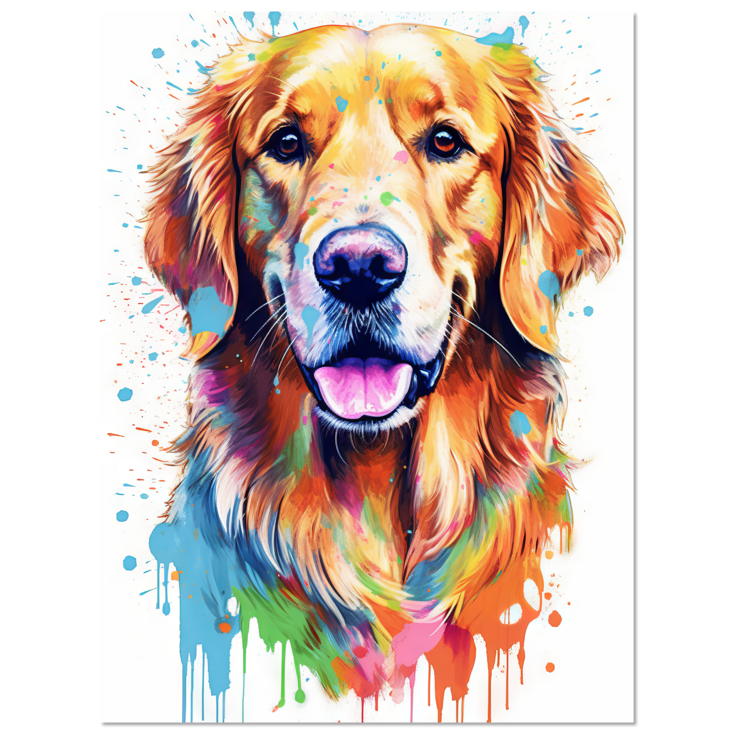 Dog Golden Retriever Pop Art (DOG96)