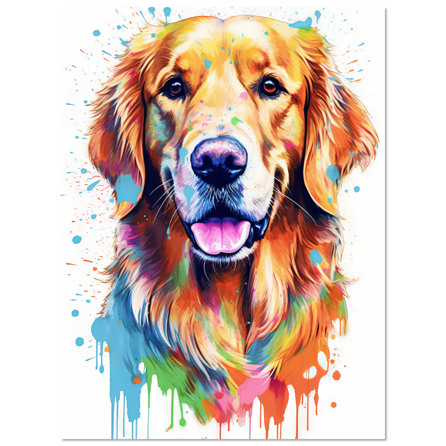 Dog Golden Retriever Pop Art (DOG96)