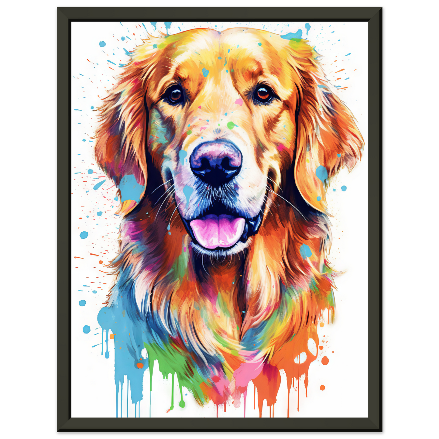 Dog Golden Retriever Pop Art (DOG96)