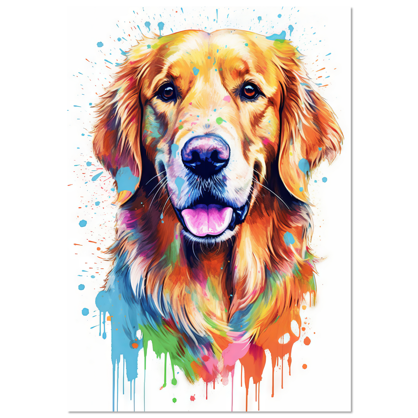 Dog Golden Retriever Pop Art (DOG96)