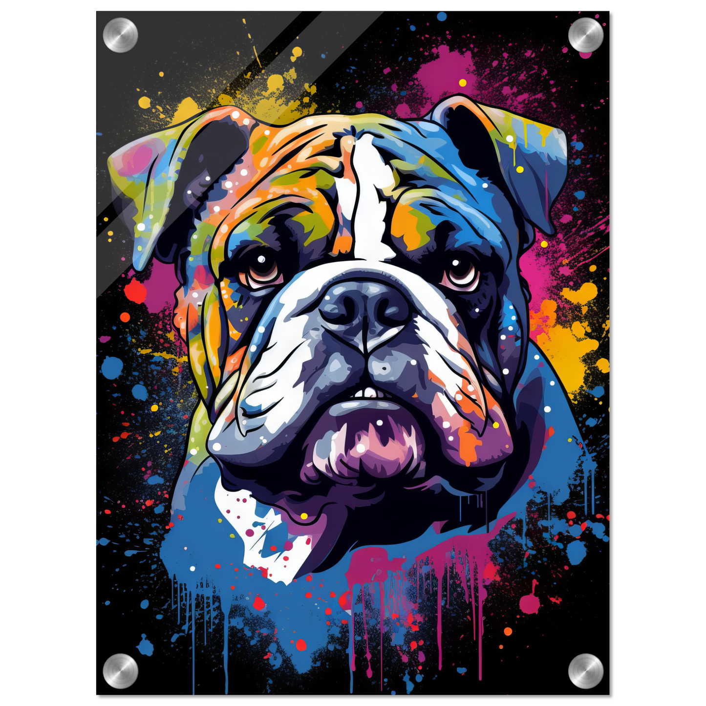 Dog Bulldog Pop Art (DOG103)