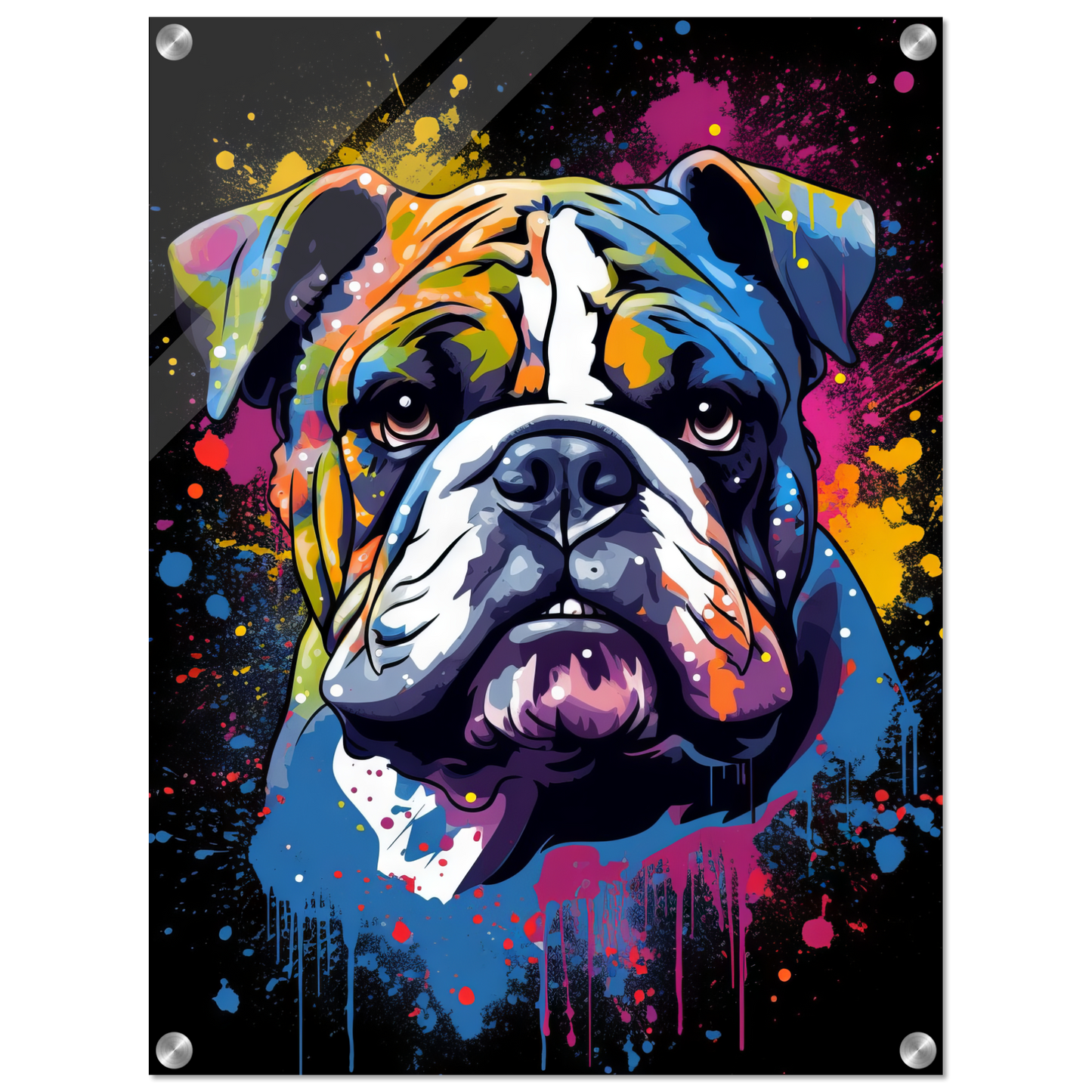 Dog Bulldog Pop Art (DOG103)