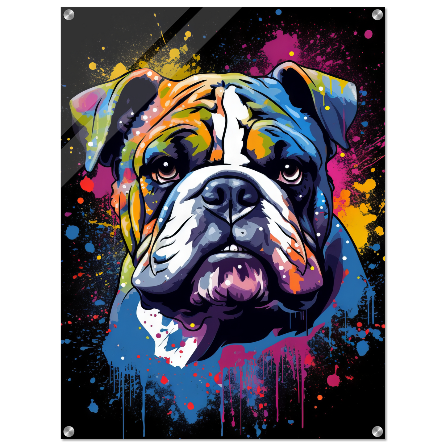 Dog Bulldog Pop Art (DOG103)