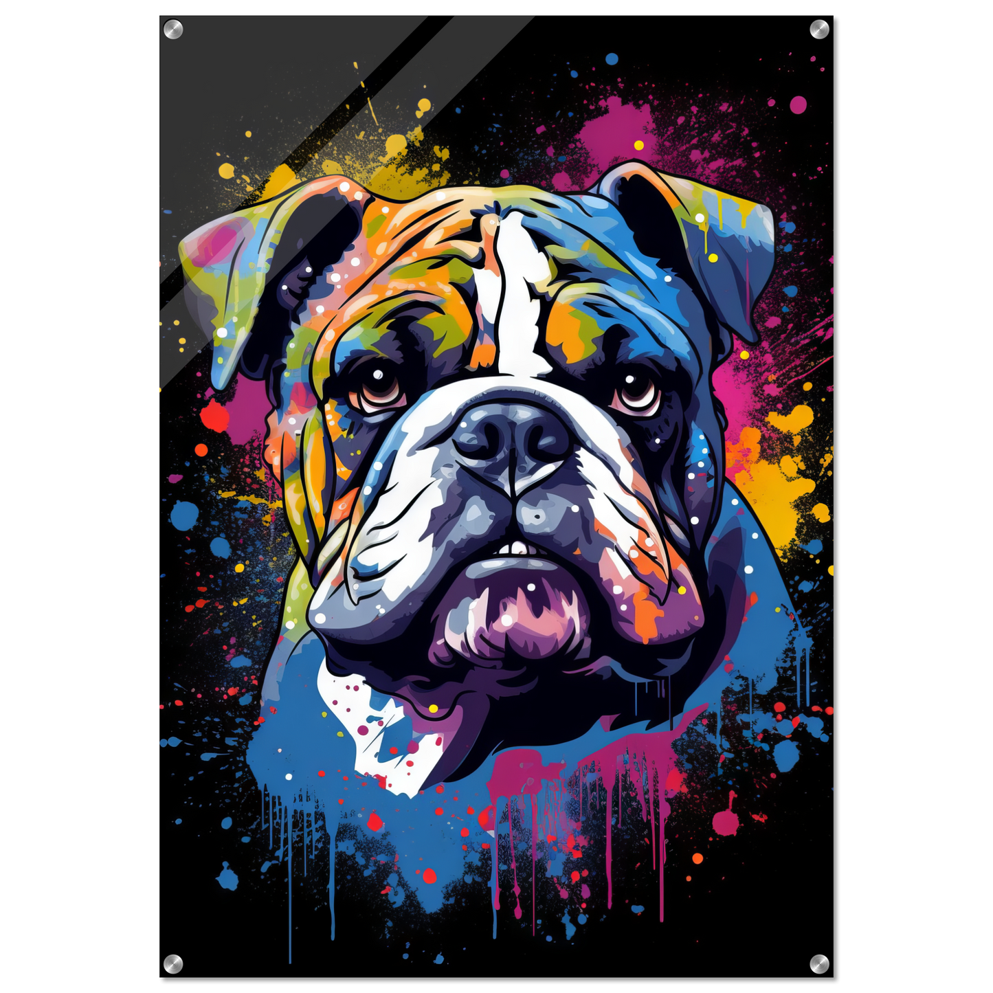 Dog Bulldog Pop Art (DOG103)