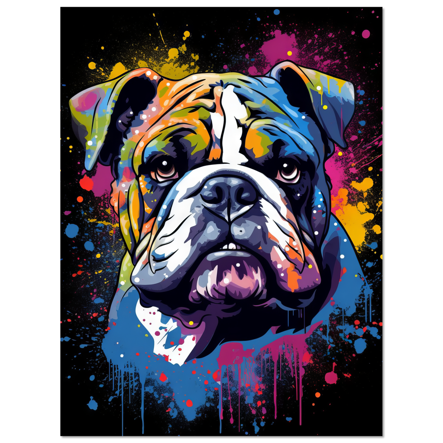 Dog Bulldog Pop Art (DOG103)