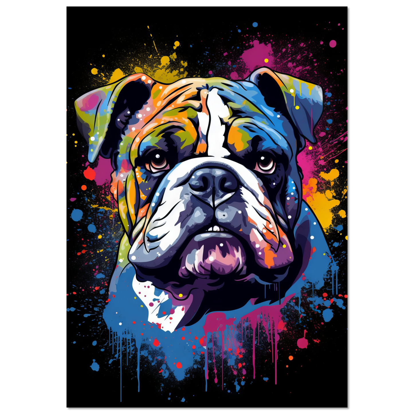 Dog Bulldog Pop Art (DOG103)