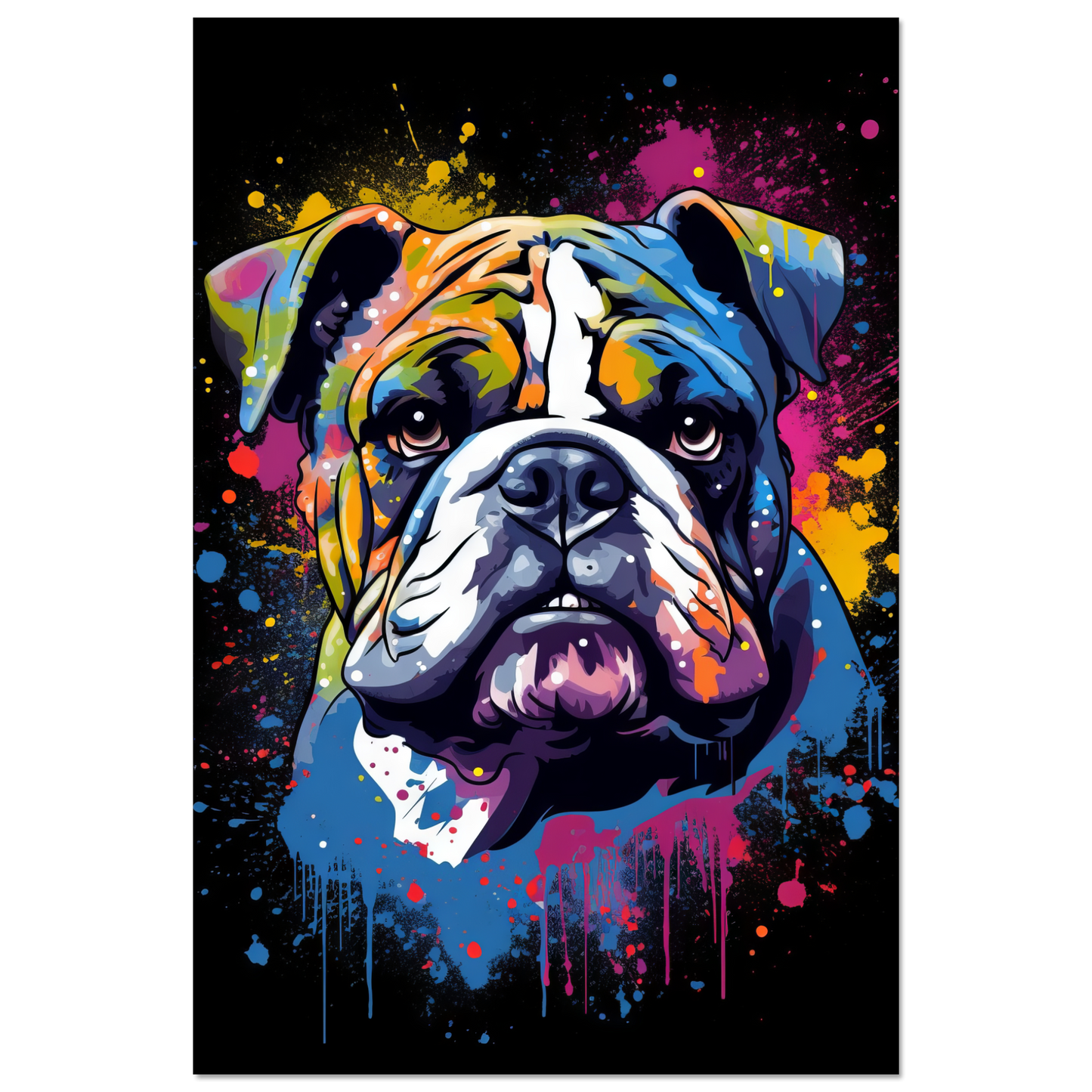 Dog Bulldog Pop Art (DOG103)