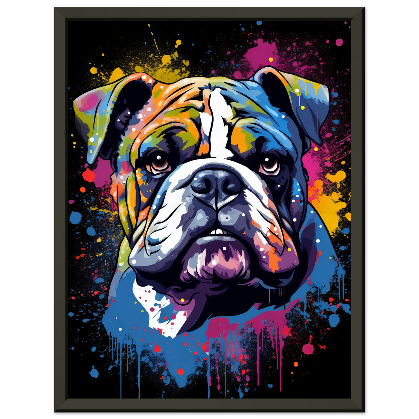Dog Bulldog Pop Art (DOG103)
