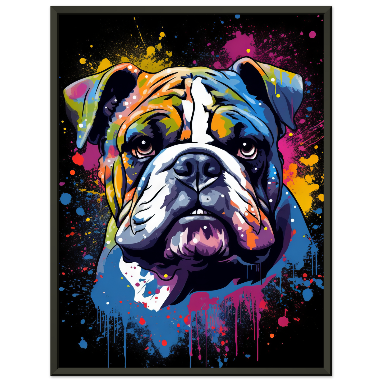 Dog Bulldog Pop Art (DOG103)