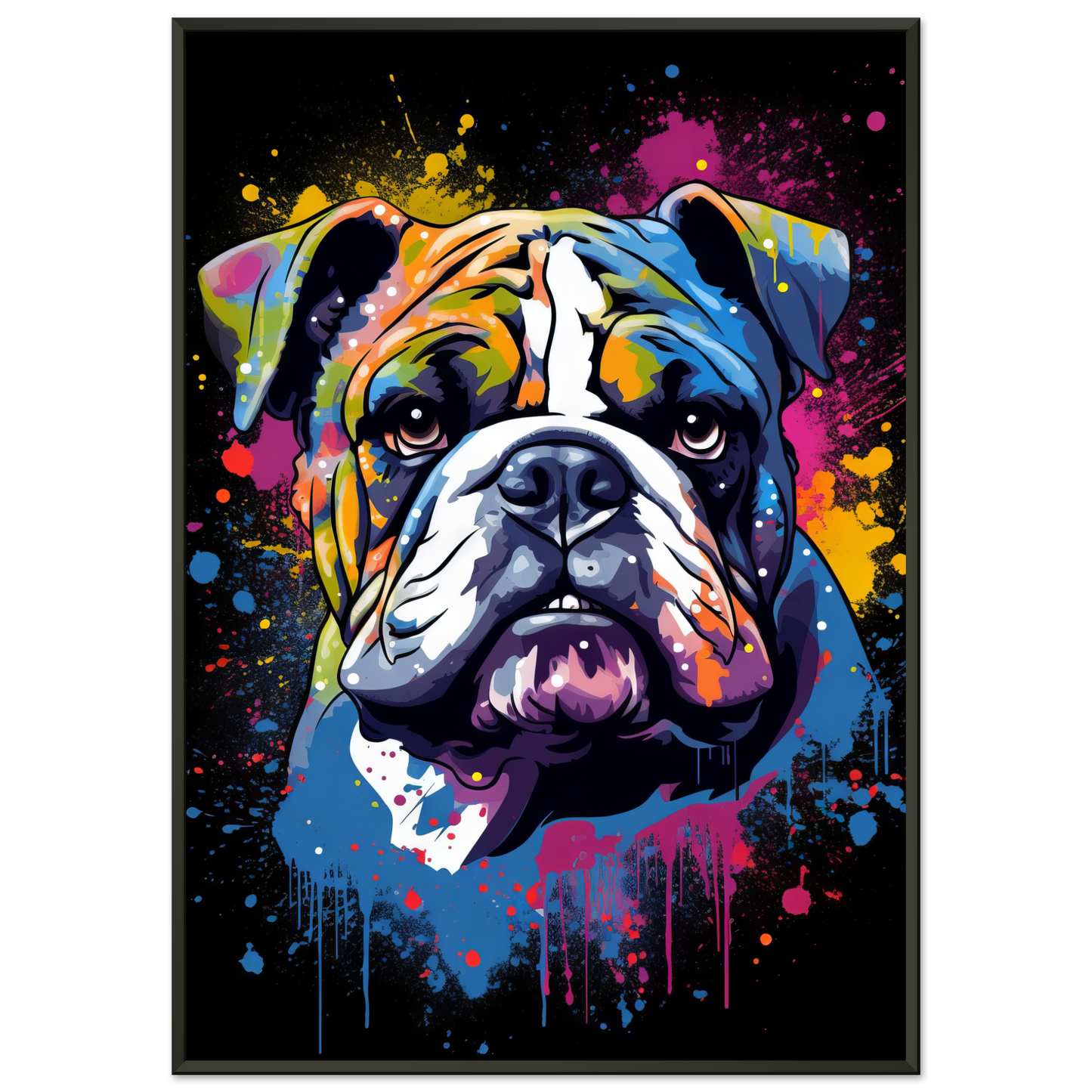 Dog Bulldog Pop Art (DOG103)