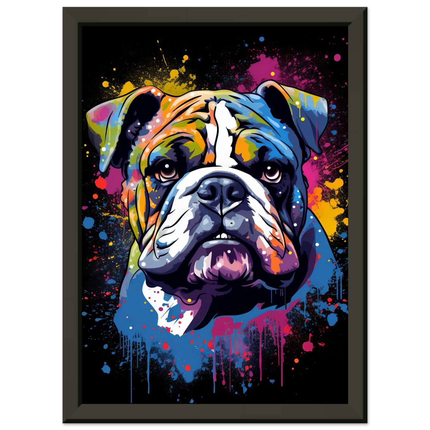 Dog Bulldog Pop Art (DOG103)